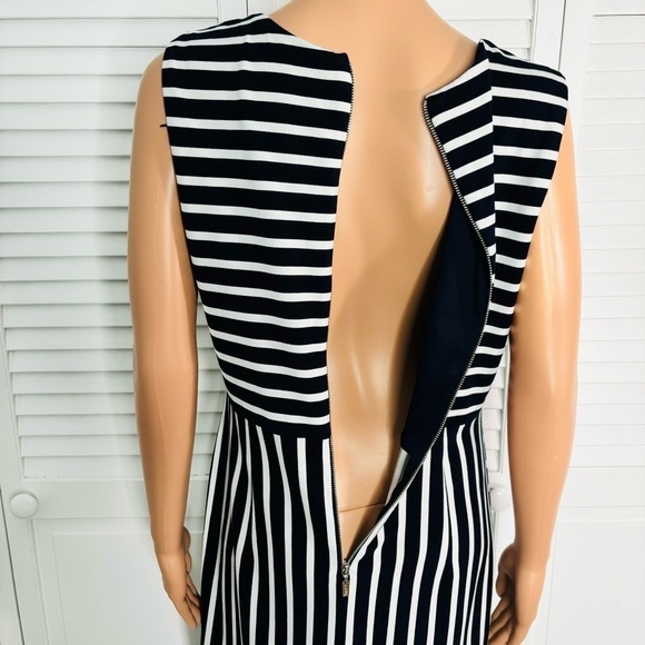 2/$100 JOSEPH RIBKOFF Blue Sleeveless Mock-Wrap Dress Size 14 - Picture 7 of 12